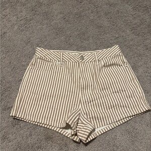 Striped Tan Women's Shorts
